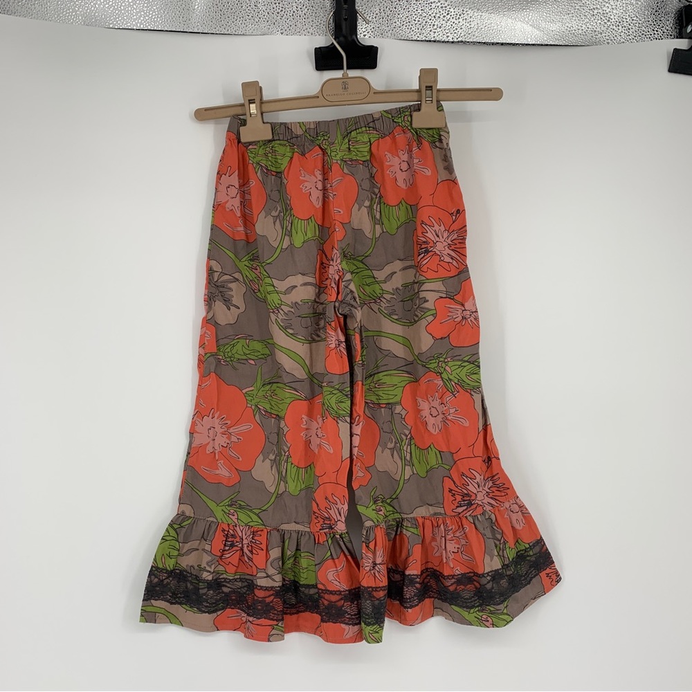 Matilda Jane Size 6 VANDER RUFFLES Red Poppy Floral Lace You & Me Pant  A7